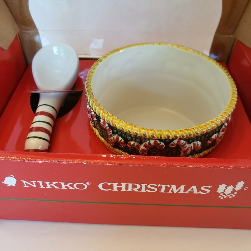 Nikko Christmas Dip Set Bowl & Spoon